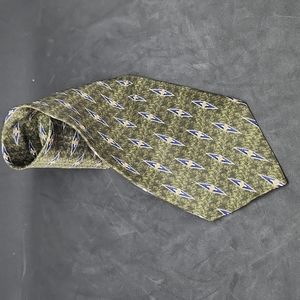 Murano green silk tie